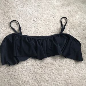 Old Navy Black Ruffle Swim Top